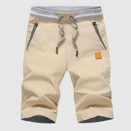 Men's Casual Shorts Drawstring Waist Knee-Length Relaxed Fit