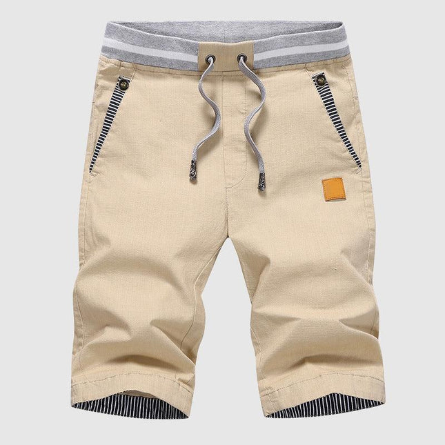 Men's Casual Shorts Drawstring Waist Knee-Length Relaxed Fit