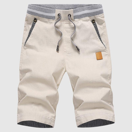 Men's Casual Shorts Drawstring Waist Knee-Length Relaxed Fit