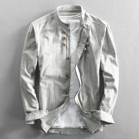 Men's Long Sleeve Standard Collar Shirt
