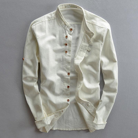 Men's Long Sleeve Standard Collar Shirt