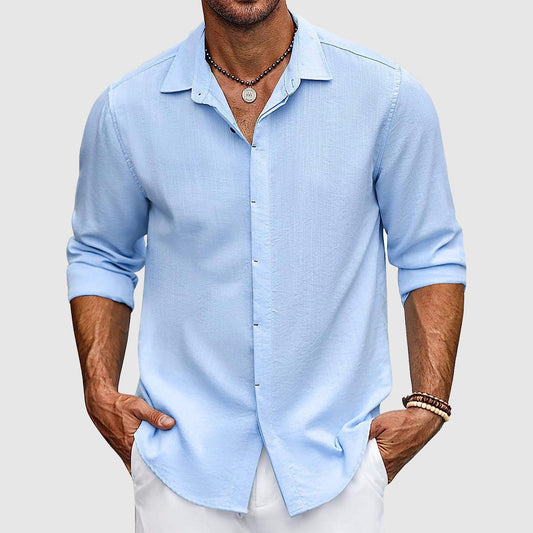 Men's Long Sleeve Dress Shirt Elegant Style