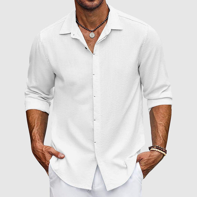 Men's Long Sleeve Dress Shirt Elegant Style