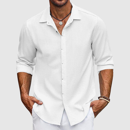 Men's Long Sleeve Dress Shirt Elegant Style