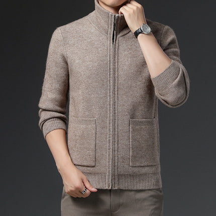 Men's Zipped Cardigan Versatile Style
