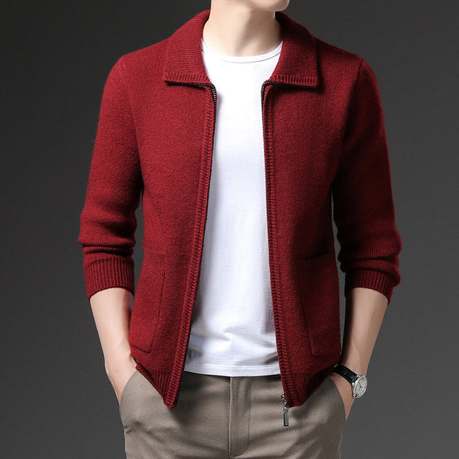 Men's Zipped Cardigan Versatile Style