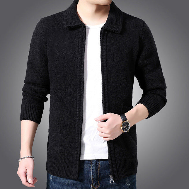 Men's Zipped Cardigan Versatile Style