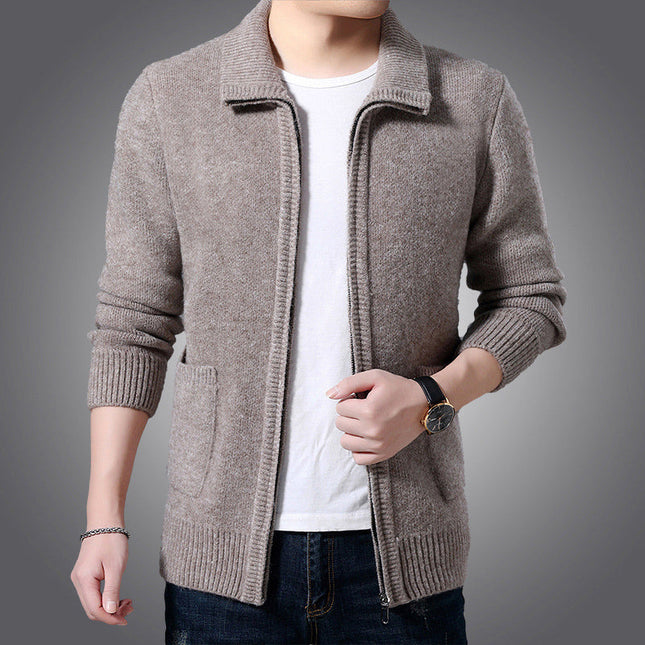 Men's Zipped Cardigan Versatile Style