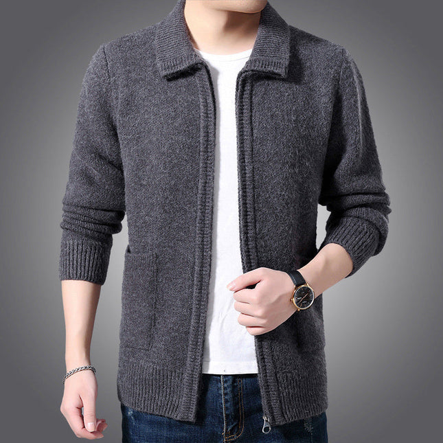 Men's Zipped Cardigan Versatile Style
