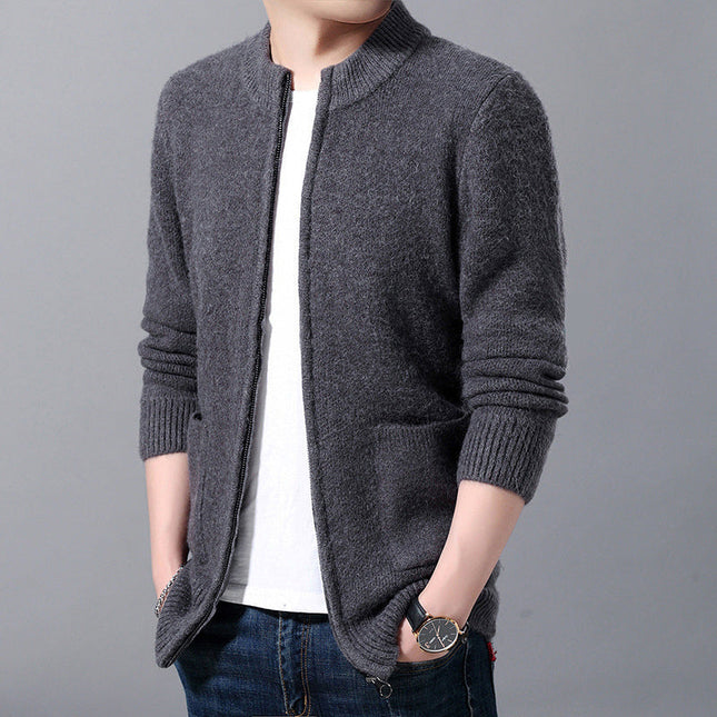 Men's Zipped Cardigan Versatile Style