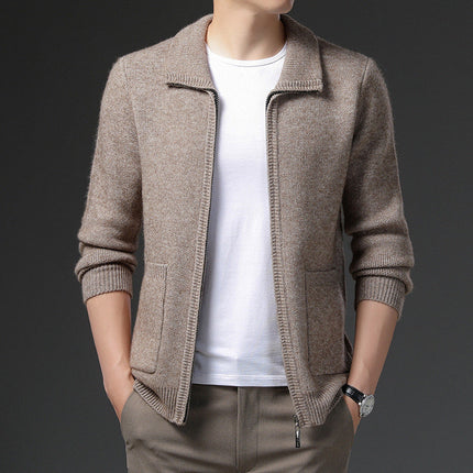 Men's Zipped Cardigan Versatile Style