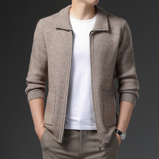 Men's Zipped Cardigan Versatile Style