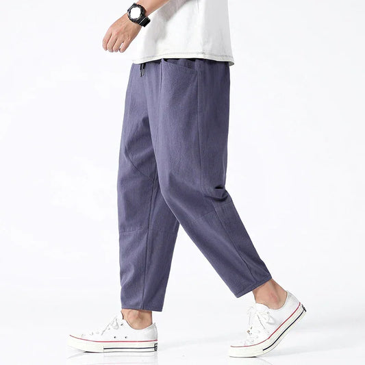 Women's Cropped Pants Linen