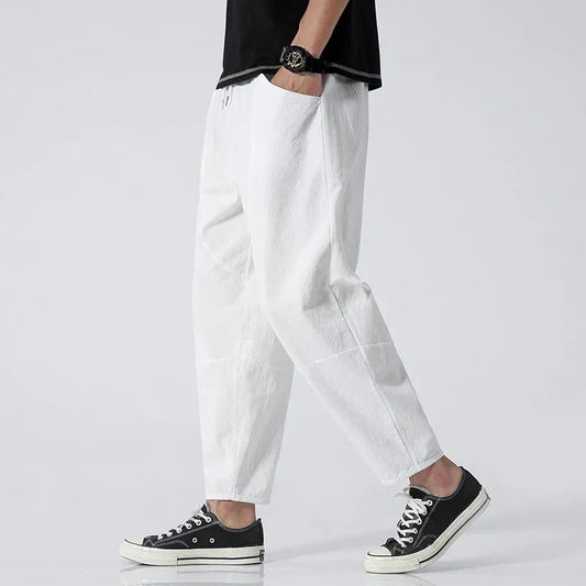 Women's Cropped Pants Linen