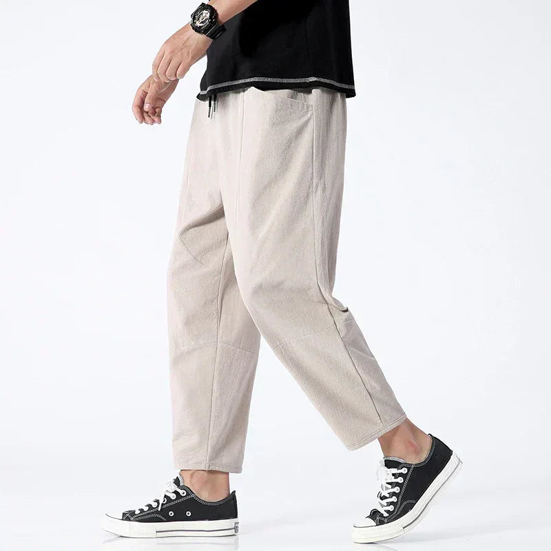 Women's Cropped Pants Linen