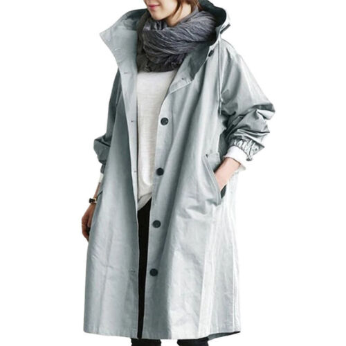 Women's Hooded Trench Coat Lightweight Stylish