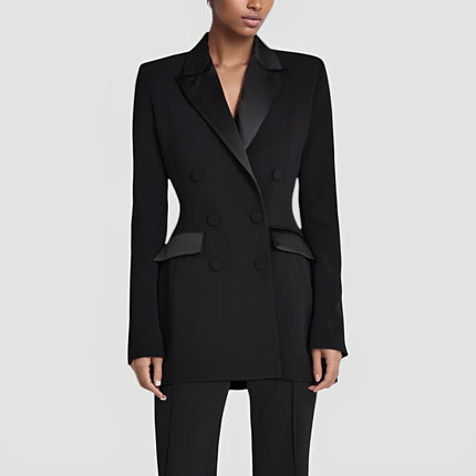 Women's Blazer Dress Double Breasted with Pocket Details