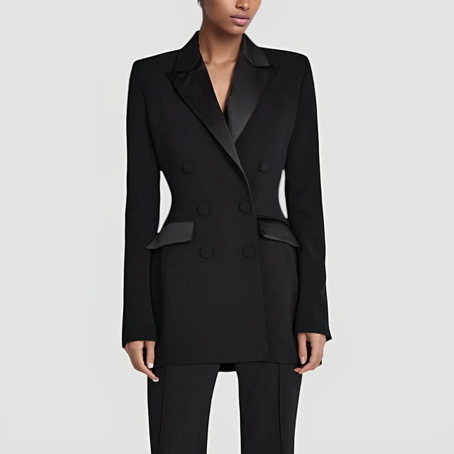 Women's Blazer Dress Double Breasted with Pocket Details
