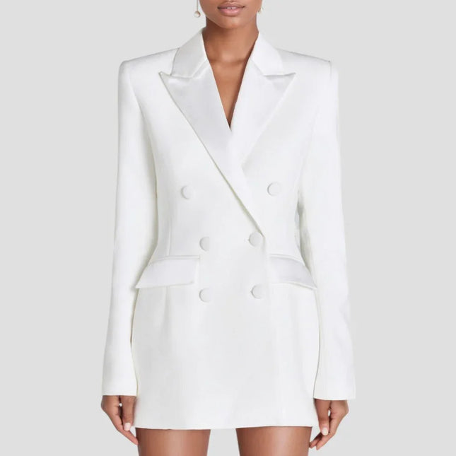 Women's Blazer Dress Double Breasted with Pocket Details