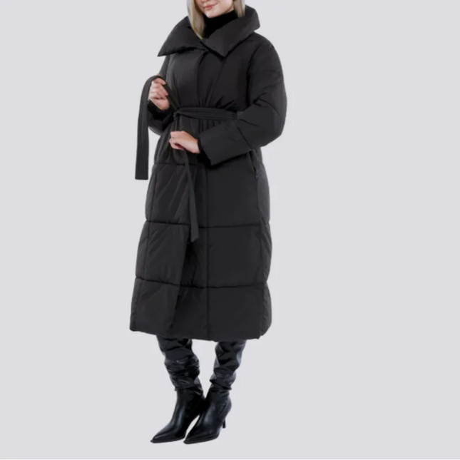 Women's Longline Belted Winter Jacket