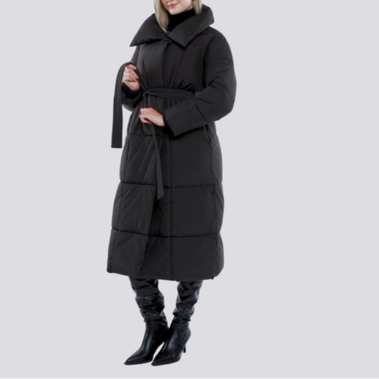 Women's Longline Belted Winter Jacket