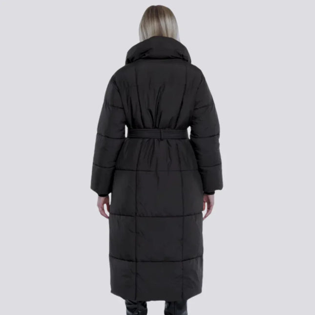 Women's Longline Belted Winter Jacket