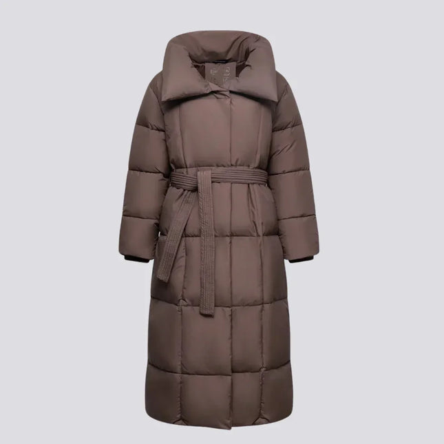 Women's Longline Belted Winter Jacket