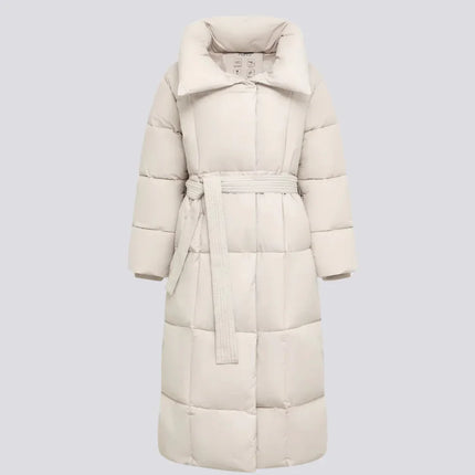 Women's Longline Belted Winter Jacket