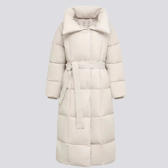 Women's Longline Belted Winter Jacket