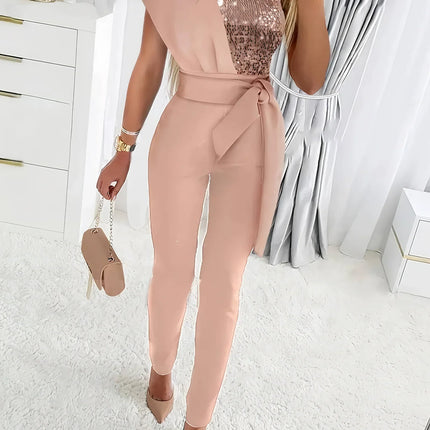 Women's Glitter Bodycon Jumpsuit