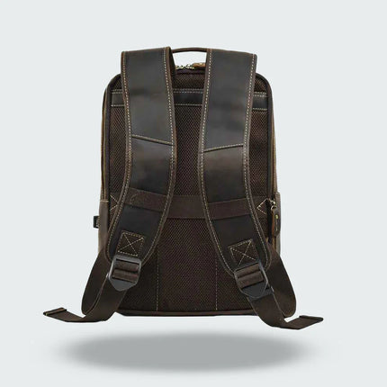 Men's Leather Backpack Contemporary Style