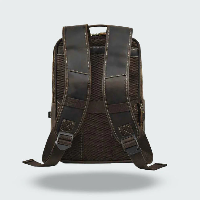 Men's Leather Backpack Contemporary Style