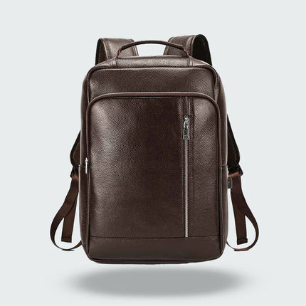 Men's Leather Backpack Contemporary Style