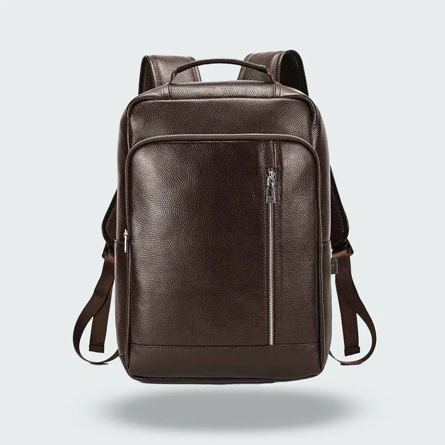 Men's Leather Backpack Contemporary Style