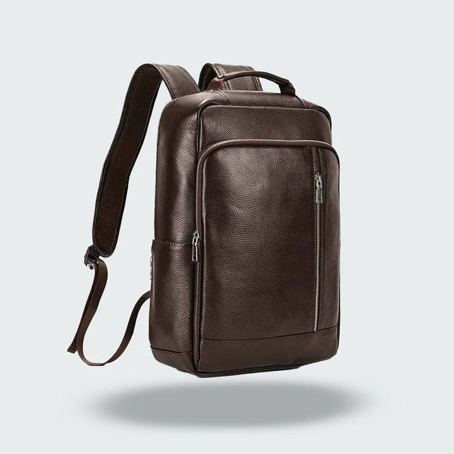 Men's Leather Backpack Contemporary Style
