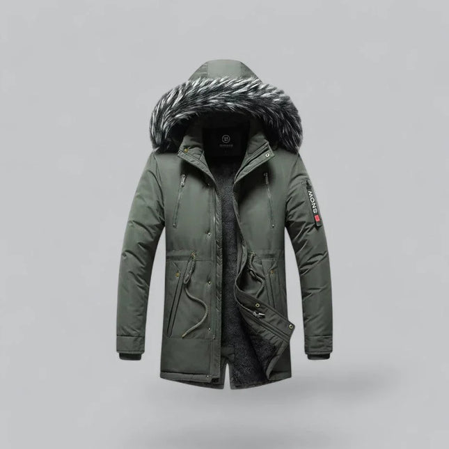 Men's Fur-Lined Parka Jacket