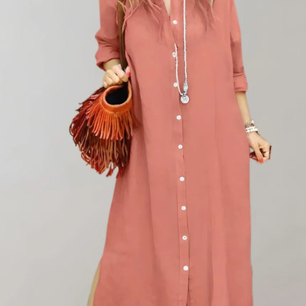 Women's V-Neck Maxi Dress - Sleeveless Summer Outfit