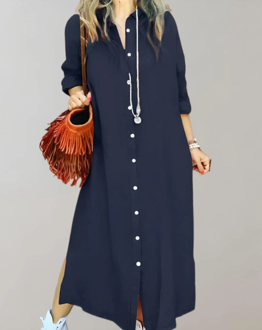 Women's V-Neck Maxi Dress - Sleeveless Summer Outfit