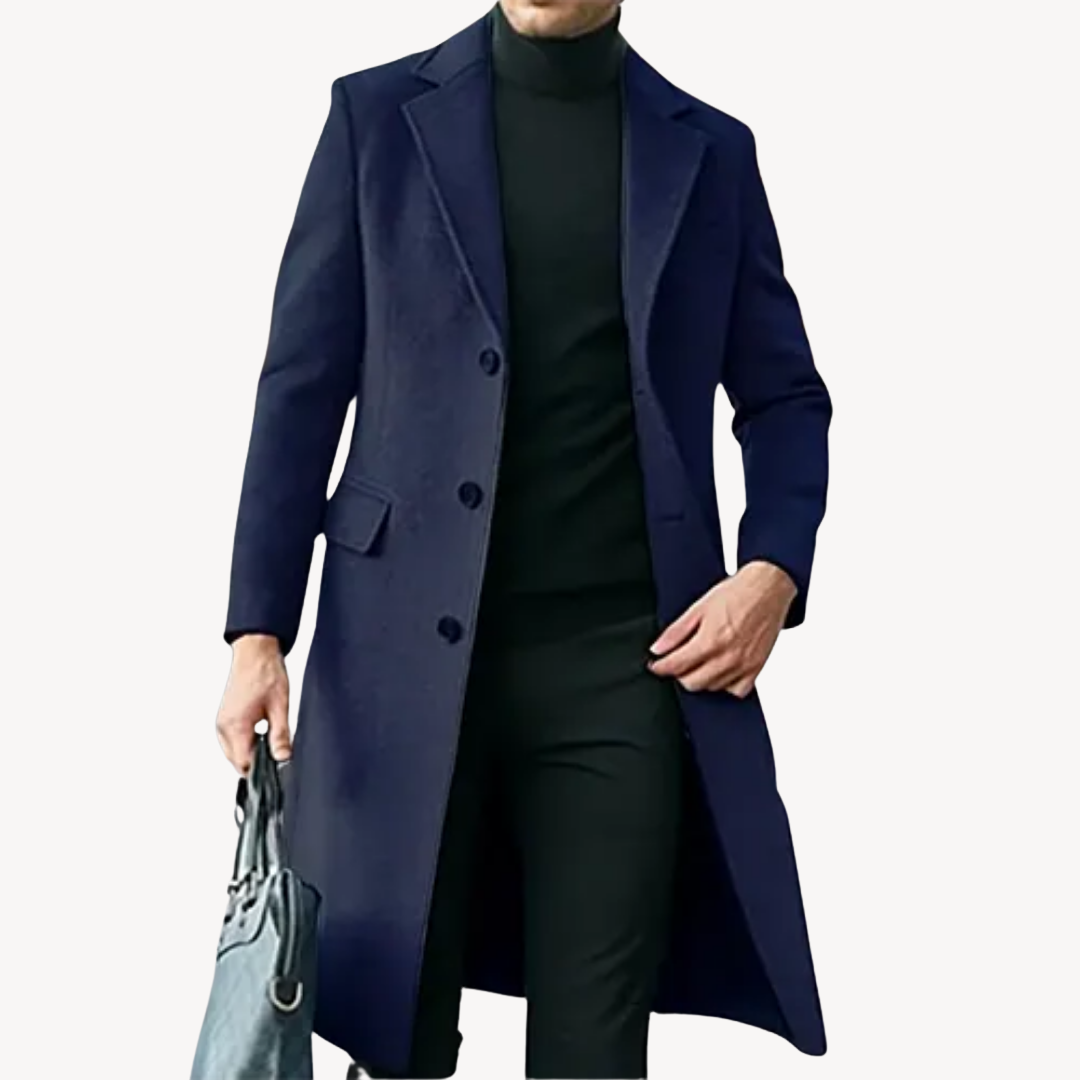 Men's Overcoat Wool Classic Style