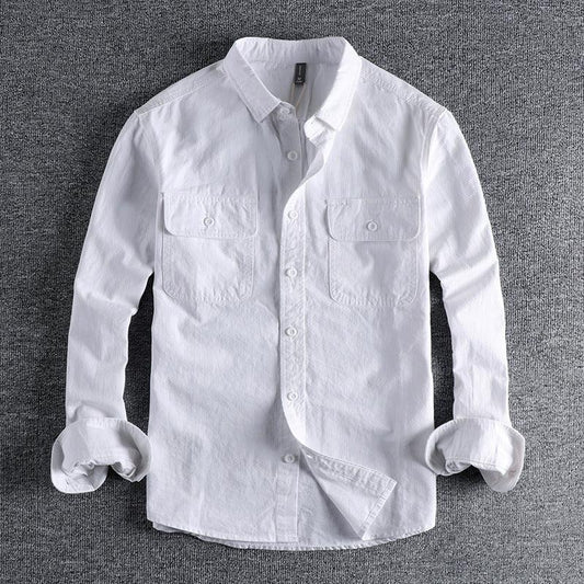 Men's Long Sleeve Work Shirt Solid Color