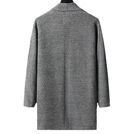 Men's Slim Fit Cardigan Sweater Knit Open Front Long Sleeve with Pockets