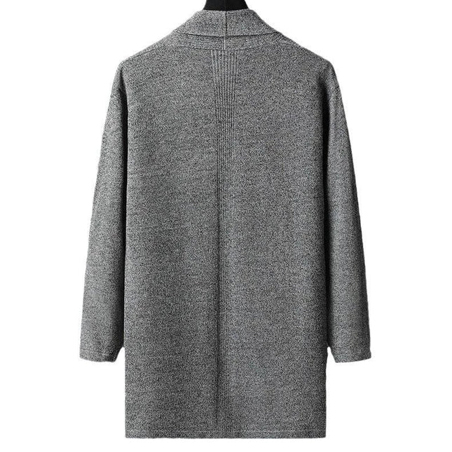 Men's Slim Fit Cardigan Sweater Knit Open Front Long Sleeve with Pockets