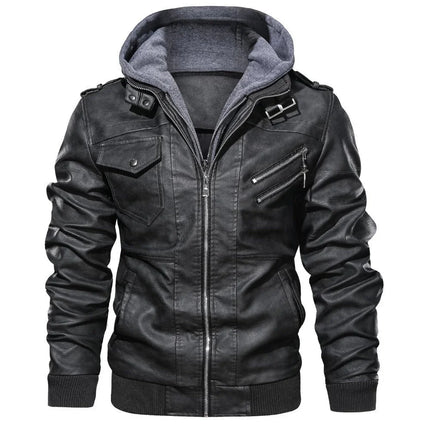 Men's Hooded Zipper Jacket Loose Fit