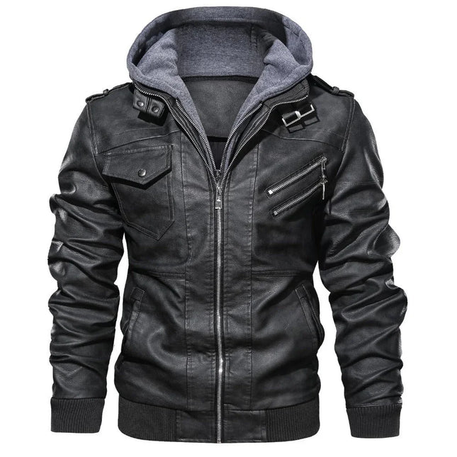 Men's Hooded Zipper Jacket Loose Fit