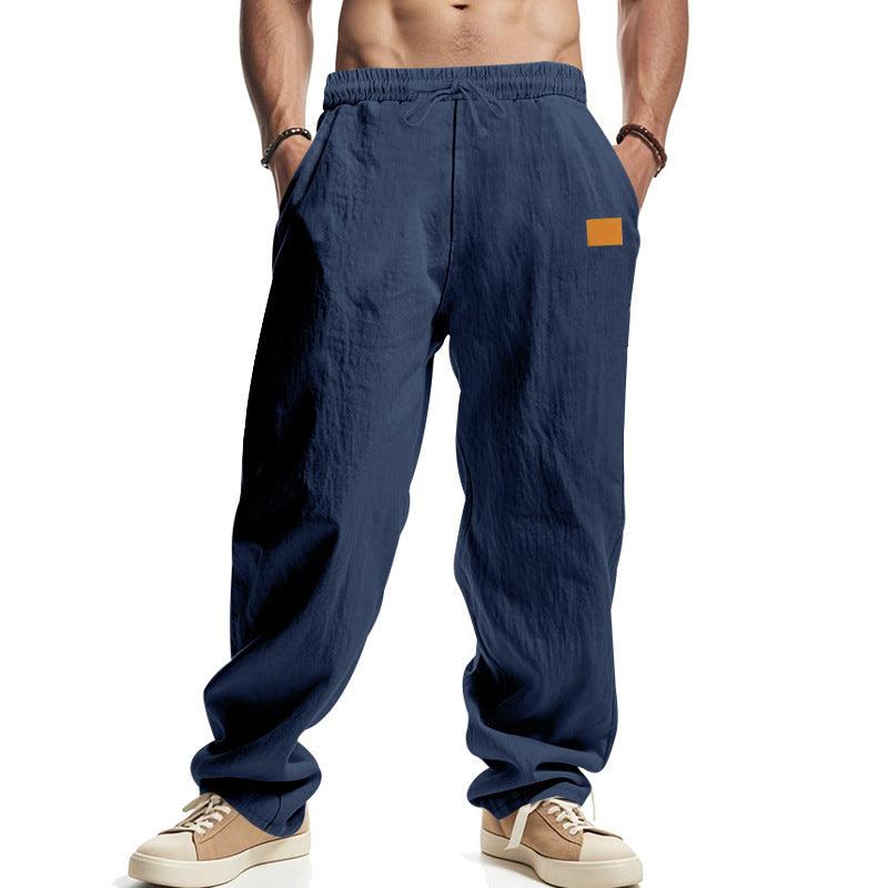 The Solaro Linen Beach Trousers | Lightweight Mid-Waist Casual Pants for Summer Comfort