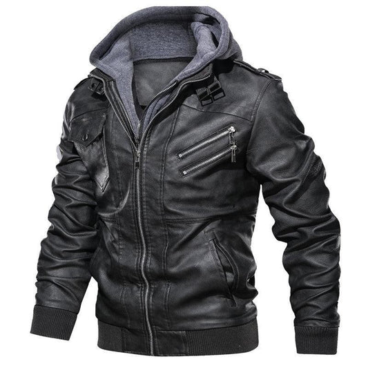 Men's Hooded Zipper Jacket Loose Fit