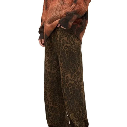 Women's Denim Jeans Leopard Print