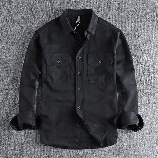 Men's Long Sleeve Work Shirt Solid Color