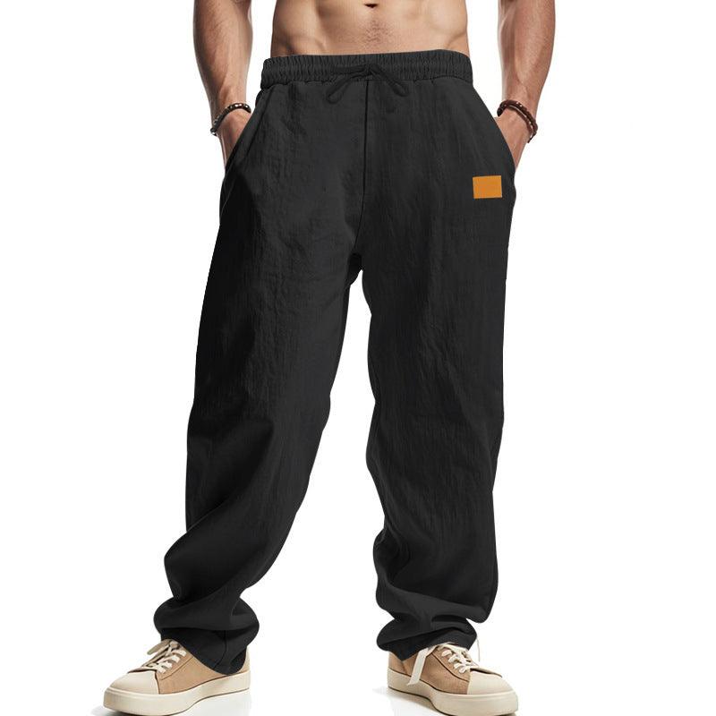 The Solaro Linen Beach Trousers | Lightweight Mid-Waist Casual Pants for Summer Comfort