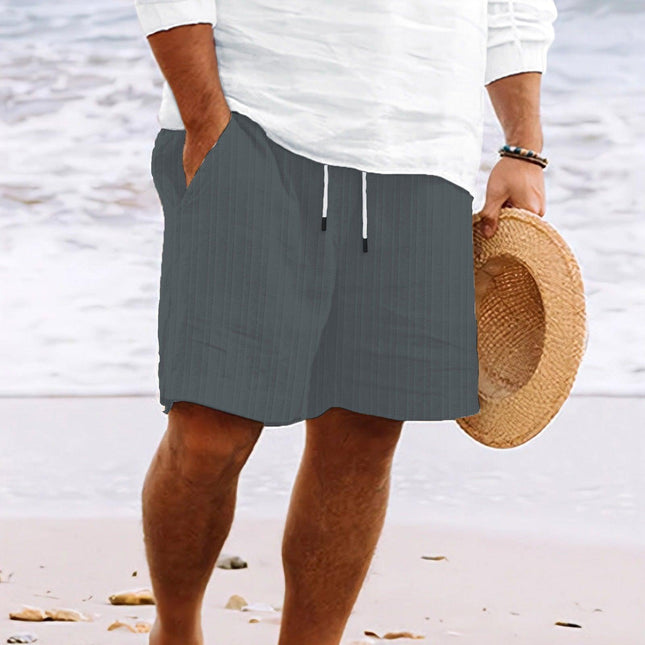 Men's Relaxed Fit Shorts Cotton Linen Blend